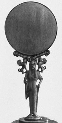 Зеркало из Коринфа. Бронза. 6 в. до н. э. Национальный археологический музей. Афины.