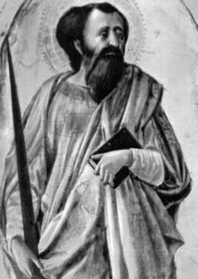 «Апостол Павел». Часть полиптиха из церкви Санта-Мария дель Кармине в Пизе. 1426. Национальный музей Сан-Матео. Пиза.