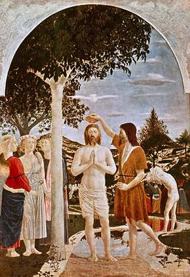 Пьеро делла Франческа. Крещение Христа. 1450—55. Национальная галерея. Лондон.