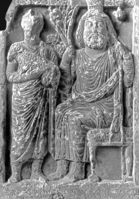Дура-Европос. Барельеф с изображением Зевса-Баальшамина. 32 г. н. э.