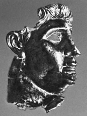 Эллинистическая культура. Голова статуи Антиоха IV из Шами. Бронза. 2 в. до н. э. Археологический музей. Тегеран.