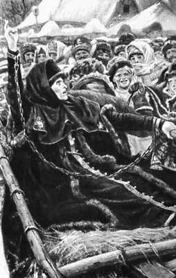 Суриков В. И. «Боярыня Морозова». 1887. Фрагмент. Третьяковская галерея. Москва.