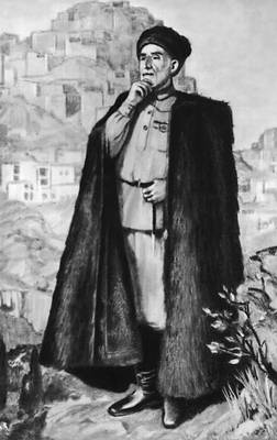 М. А. Джемал. «Народный поэт Дагестана Гамзат Цадаса в ауле». 1947.