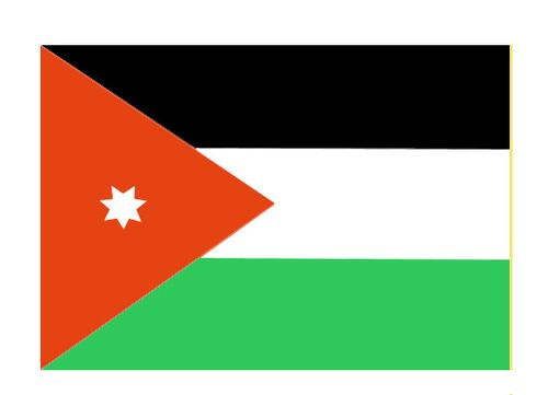 Флаг государственный. Иордания.
