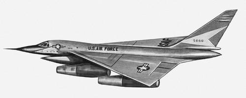 Самолёты военно-воздушных сил капиталистических государств. Стратегический бомбардировщик Б-58 (США).