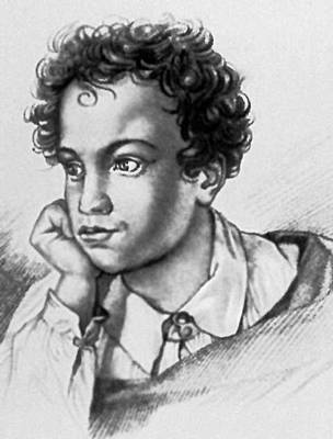 А. С. Пушкин. Гравюра художника Е. Гейтмана. 1822.