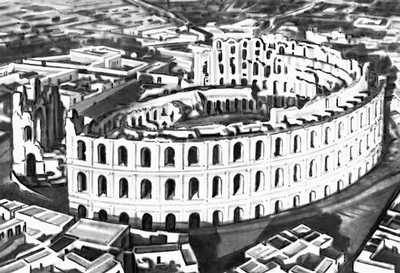 Римский амфитеатр в г. Тисдрус (ныне Эль-Джем).