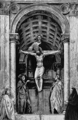 «Троица». Фреска в церкви Санта-Мария Новелла во Флоренции. 1426—27.