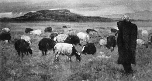 Е. М. Татевосян. «Пастух со стадом». 1919. Музей искусства народов Востока. Москва.