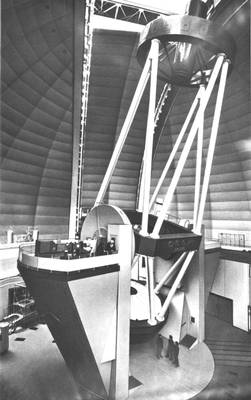 Рефлектор БТА Специальной астрофизической обсерватории АН СССР на Северном Кавказе (диаметр зеркала 6 м).