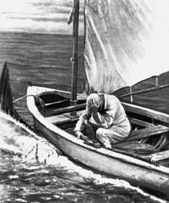 Э. Хемингуэй. «Старик и море». Кадр из фильма. США. 1957.