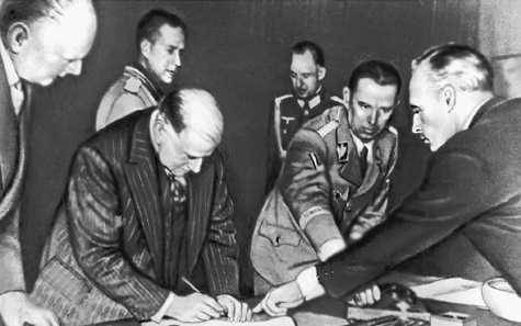 Подписание Мюнхенского соглашения 1938.