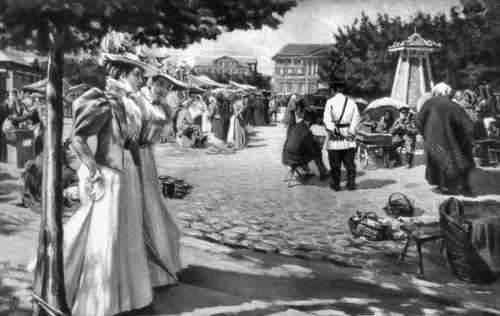Я. Т. Валтер. «На рынке». 1897. Художественный музей Латвийской ССР. Рига.