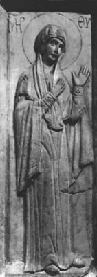 Византия. Рельеф с изображением богоматери. Мрамор. 11 в. Византийское собрание Дамбартон-Окс. Вашингтон.