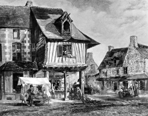 Т. Руссо. «Рынок в Нормандии». Около 1832. Эрмитаж. Ленинград.