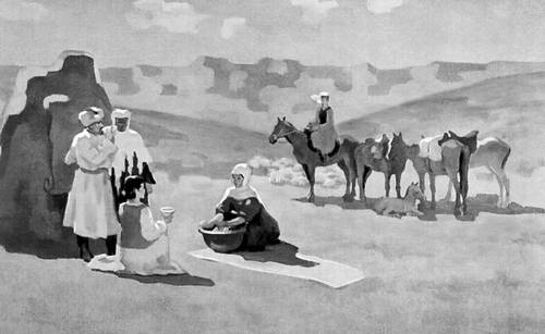 С. А. Мамбеев. «В горах». 1956—57. Музей искусства народов Востока. Москва.