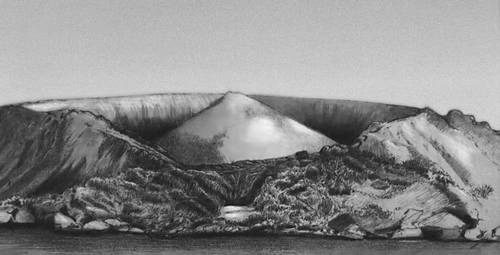 Вулканы. Конус в конусе. (вулкан Баррен, Андаманские острова).