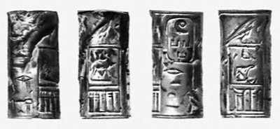 Золотые древнеегипетские печати-цилиндры времени IV династии (конец 28 — середина 26 вв. до н. э.).