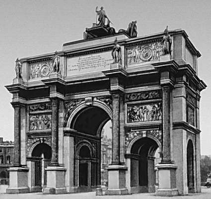 Ш. Персье и П. Фонтен. Триумфальная арка на площади Каррузель в Париже. 1806.