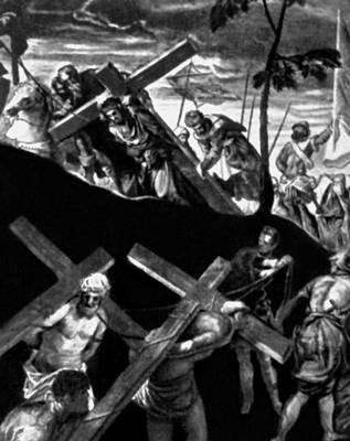 Тинторетто. «Несение креста». 1565—88. Скуола ди Сан-Рокко. Венеция.