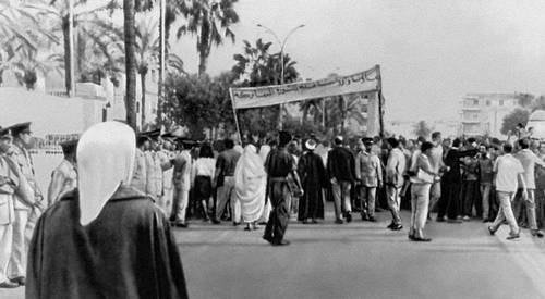 Демонстрация в Триполи в поддержку сентябрьского государственного переворота 1969.