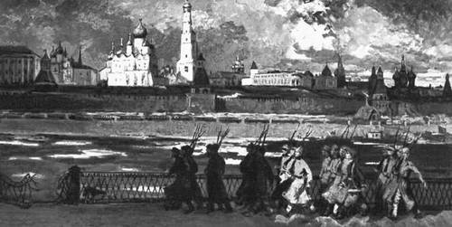 И. А. Попов. «Москва. 1918 год». 1957. Третьяковская галерея.