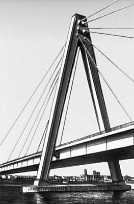 Пилон Северинского моста через р. Рейн (ФРГ). 1960.