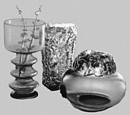 Советское стекло: Г. А. Антонов. Ансамбль декоративных ваз. 1968.