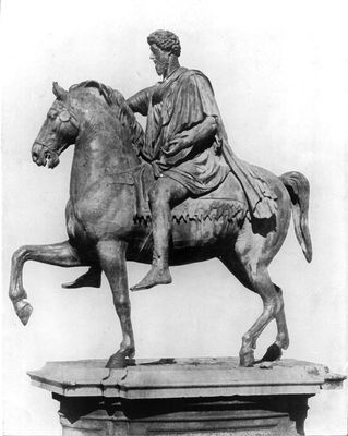 Марк Аврелий. Конная статуя в Риме.
