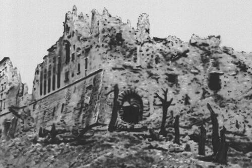 Разрушенный во время боев монастырь в Монтекассино (Италия). 1944.