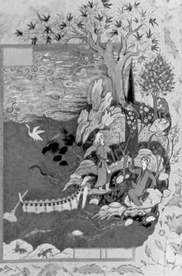 Миниатюра рукописи «Семь корон» Джами. Мешхед. Между 1556—65. Галерея искусства Фрир. Вашингтон.