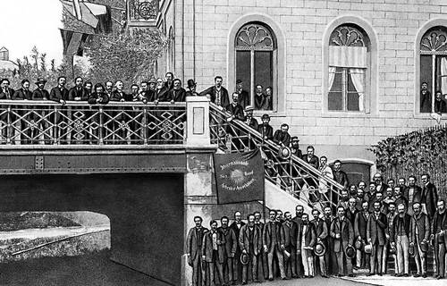 Делегаты Базельского конгресса 1-го Интернационала (1869).