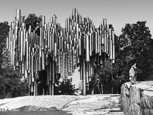 Э. Хилтунен. Памятник Я. Сибелиусу в Хельсинки. Сталь. 1961—67.