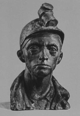 Г. Гайер. Портрет мансфельдского горняка. Бронза. 1952. Картинная галерея. Дрезден.