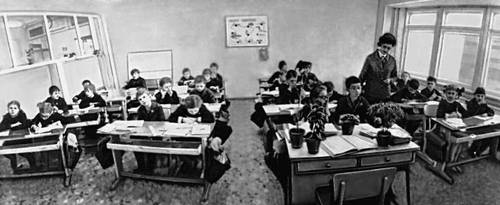 Один из классов школы-новостройки в Ленинграде.