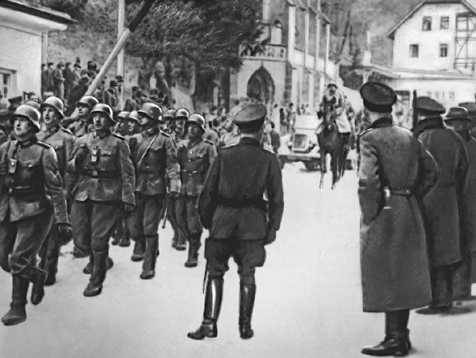 Вступление немецко-фашистских войск в Австрию. 1938.