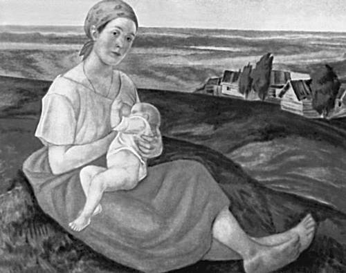 К. С. Петров-Водкин. «Мать». 1913. Третьяковская галерея. Москва.