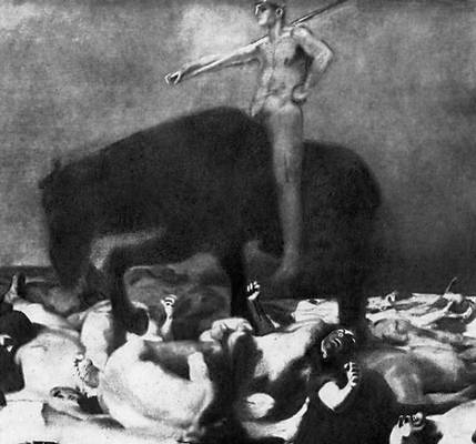 Ф. Штук (Германия). «Война». 1894. Баварские государственные собрания картин. Мюнхен.