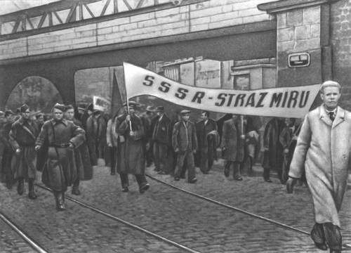 Демонстрация 1 Мая 1938 в Праге.