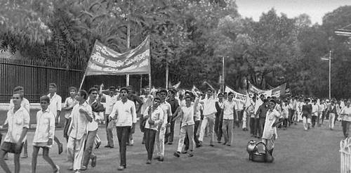 Демонстрация в Калькутте против засилья в стране крупных монополий. 1970.