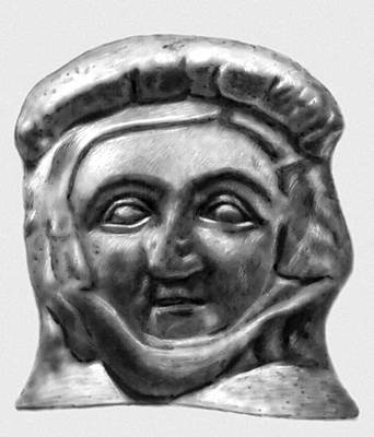 Кей-Кобад-шах. Головка терракотовой статуэтки. Около 1 в. до н. э. — 1 в. н. э.