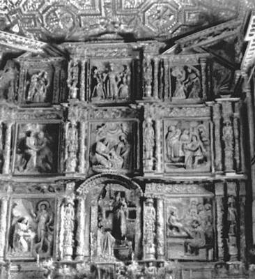 Резной декор капеллы Нуэстра Сеньора дель Росарио в Тунхе. 1682—89.