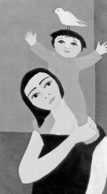 Лейли Матин Дафтари. «Женщина с ребёнком». 1966.