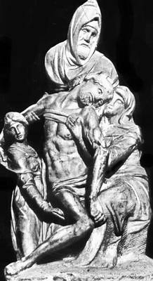 Микеланджело. «Оплакивание Христа». Мрамор. До 1550—55. Собор Санта-Мария дель Фьоре во Флоренции.