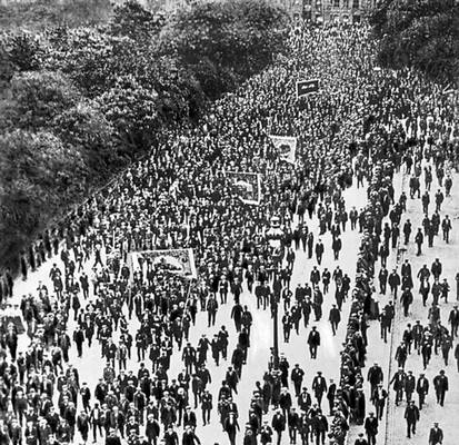 Демонстрация бастующих транспортников. Лондон. Великобритания. 1911.