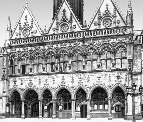 Франция. Архитектура 7—17 вв. Ратуша в Сен-Кантене (Пикардия). 1351—1509.