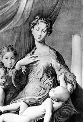 Пармиджанино. «Мадонна с длинной шеей» (фрагмент). 1534—40. Галерея Уффици. Флоренция.