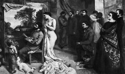 «Ателье» (фрагмент). 1855. Лувр. Париж.