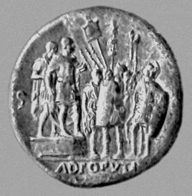Сестерций императора Гальбы (68—69 гг.). Бронза, чеканка. Древний Рим. Реверс.