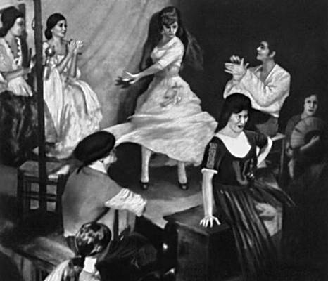 Франция. Сцена из спектакля театра «Гранд-Опера». Опера«Кармен» Ж. Бизе. 1959.
